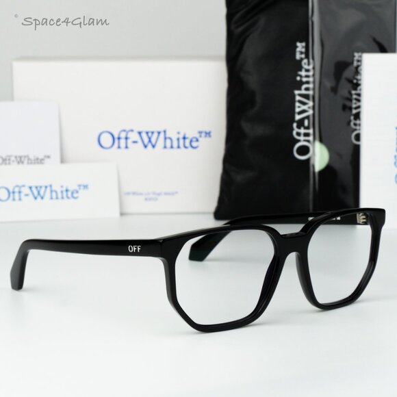 Off-White Women Eyeglasses Black Square OERJ039 STYLE 39 1000 NEW AUTHENTIC - Picture 1 of 8